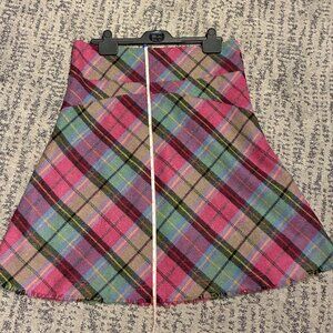 Ness kilt-style pink tartan skirt